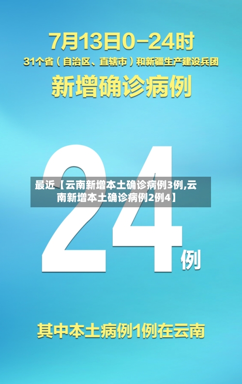 最近【云南新增本土确诊病例3例,云南新增本土确诊病例2例4】