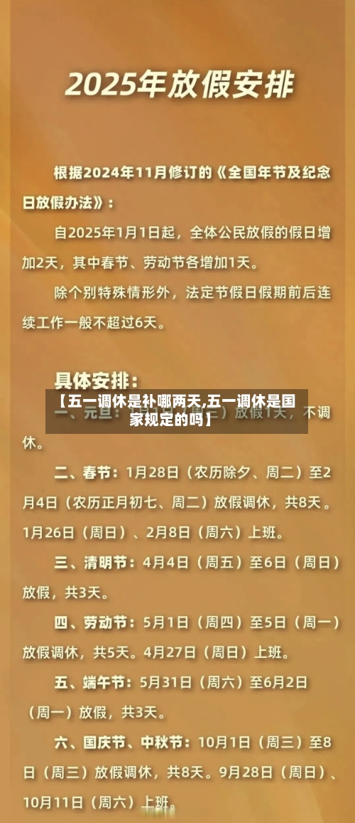【五一调休是补哪两天,五一调休是国家规定的吗】