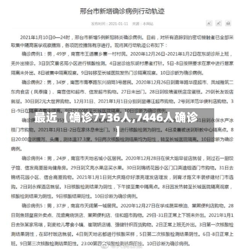 最近【确诊7736人,7446人确诊】-第3张图片